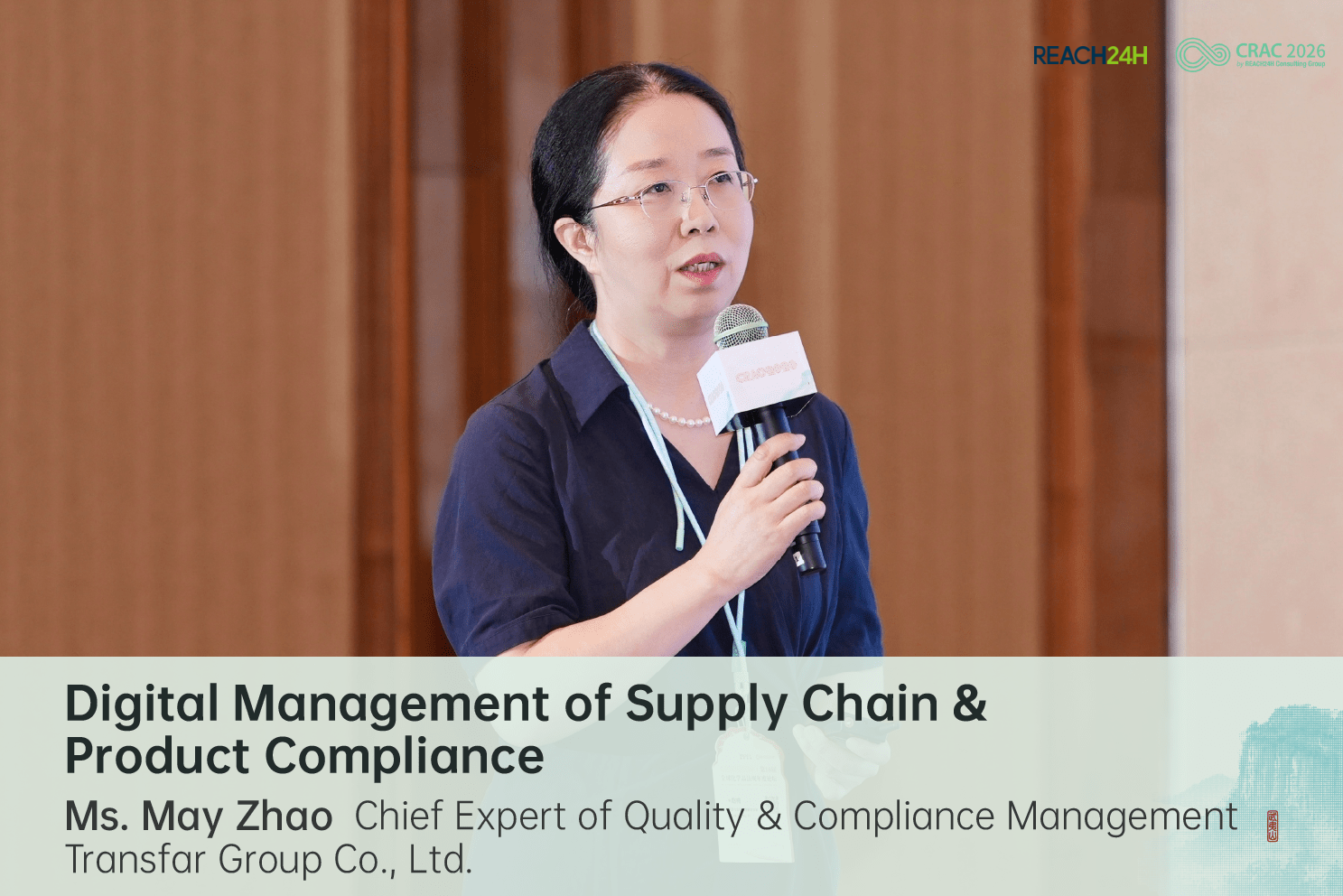 Ms. May Zhao speaking at CRAC China 2026