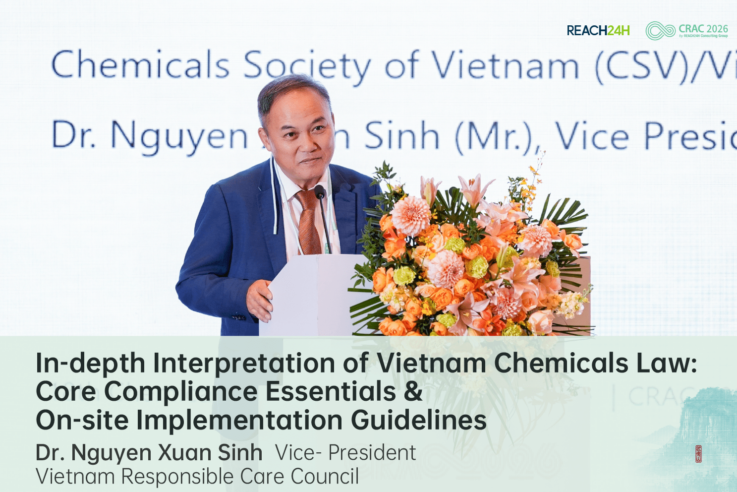 Dr. Nguyen Xuan Sinh speaking at CRAC China 2026