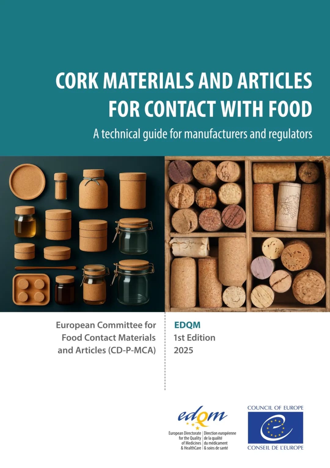 CORK MATERIALS AND ARTICLES FOR CONTACT WITH FOOD