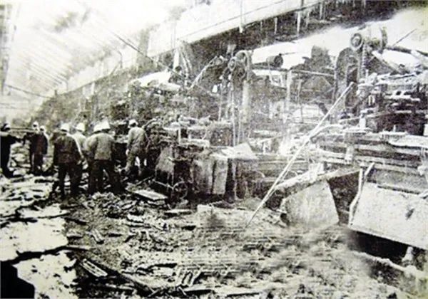 哈尔滨亚麻厂爆炸现场