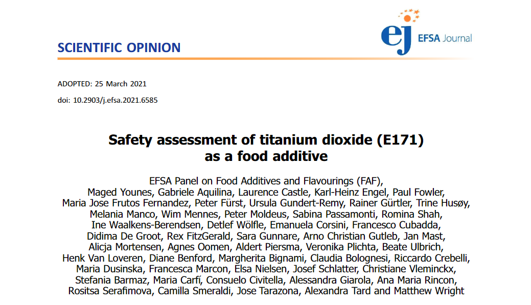 二氧化钛作为食品添加剂的安全评估