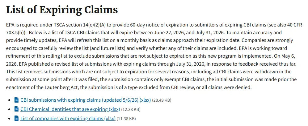 List of Expiring Claims.png