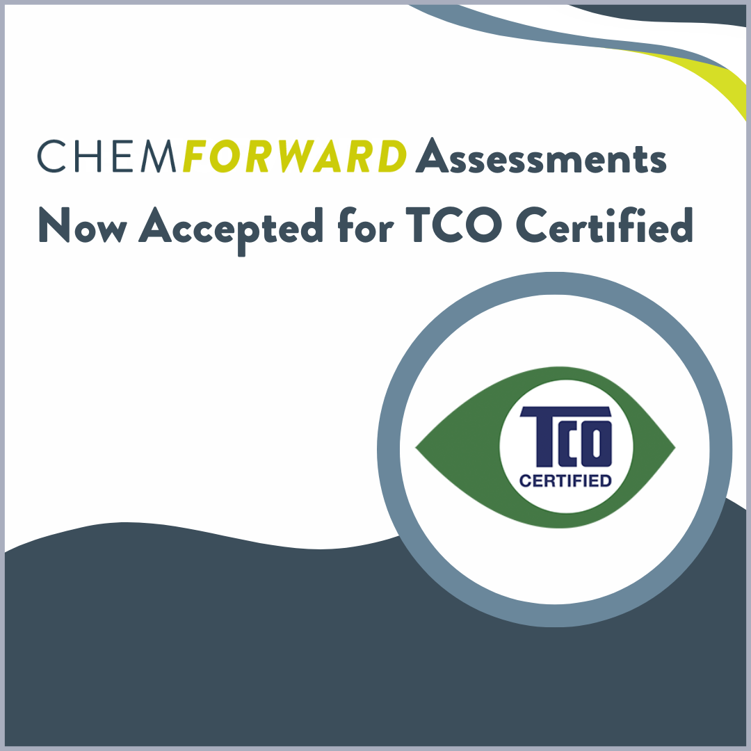 ChemFORWARD評估正式獲得TCO Certified認可