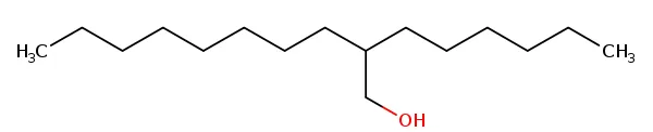 己基癸醇的化学结构图