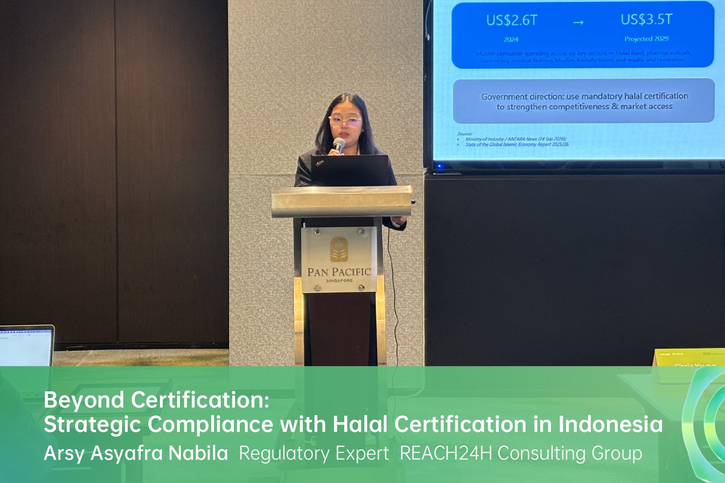 Arsy Asyafra Nabila speaking at CRAC Singapore 2026
