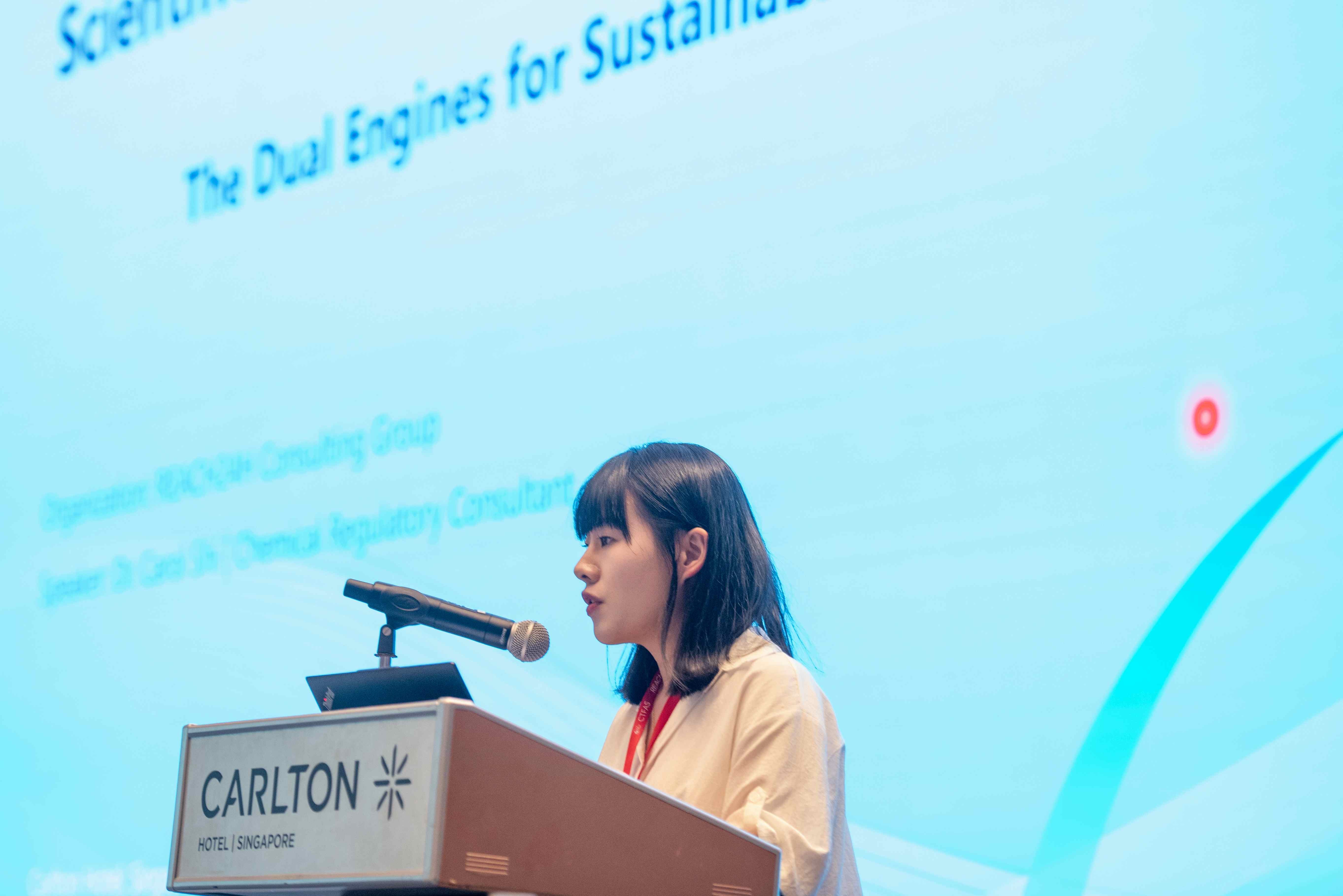Image 10. Dr. Carol Shi speaking at the forum.