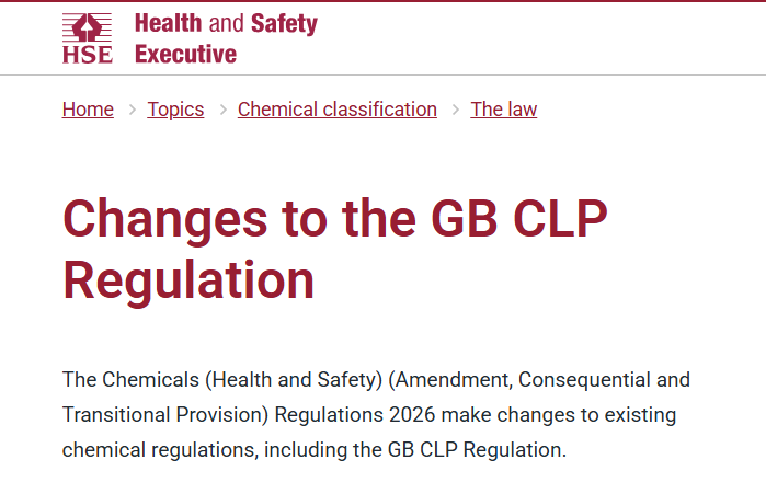 英国GB CLP（大不列颠分类、标签和包装）法规