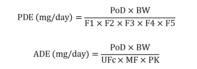 PDE和OEL的计算公式