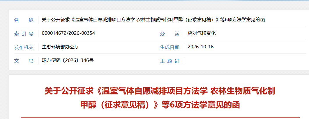温室气体自愿减排项目方法学